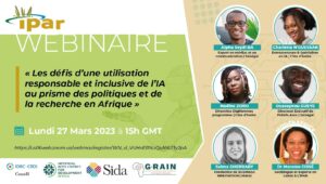 WEBINAIRE : Les défis d’une utilisation responsable et inclusive de l’IA au prisme des politiques et de la recherche en Afrique